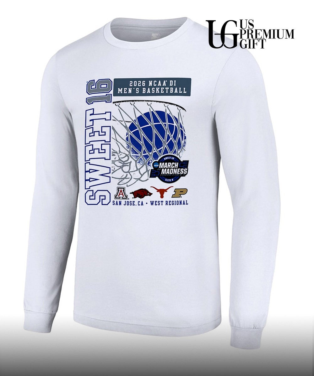 Sweet 16 NCAA D1 Men’s basketball 2026 March Madness San Jose CA West Regional shirt
