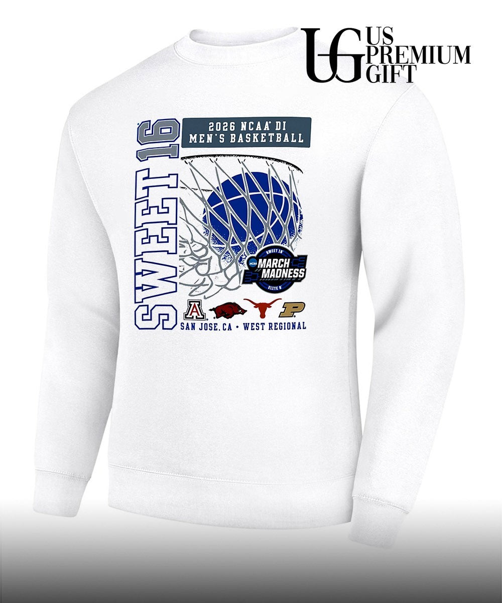 Sweet 16 NCAA D1 Men’s basketball 2026 March Madness San Jose CA West Regional shirt