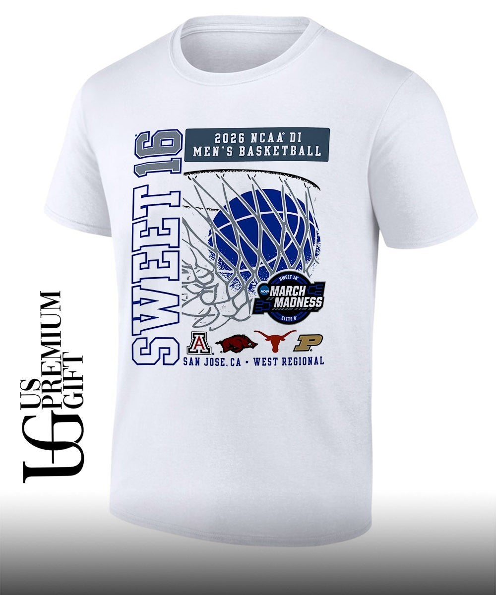 Sweet 16 NCAA D1 Men’s basketball 2026 March Madness San Jose CA West Regional shirt