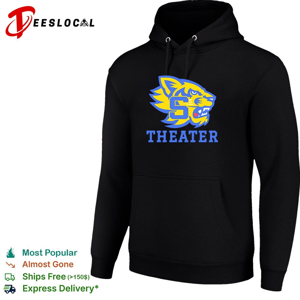 Sweetwater High School Wildcat mascot head theater shirt
