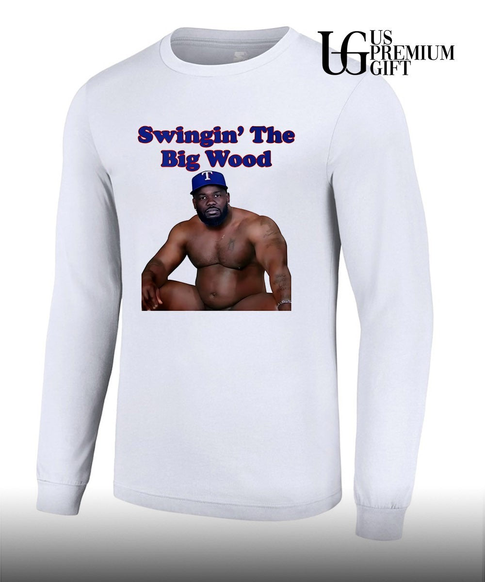 Swingin The Big Wood Texas Rangers shirt