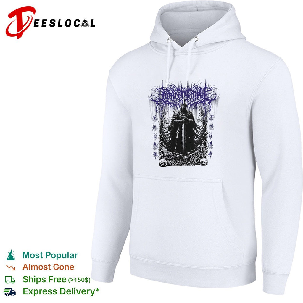 Sworn Virgin Dark Fantasy Knight with Sword and Skulls shirt