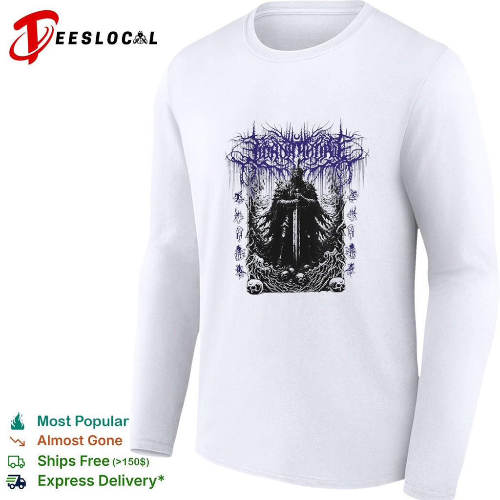 Sworn Virgin Dark Fantasy Knight with Sword and Skulls shirt
