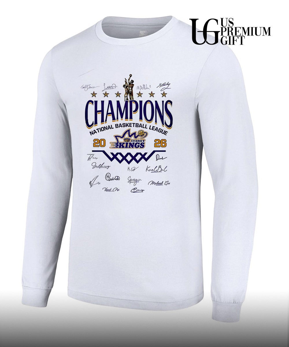 Sydney Kings National Basketball League Champions 2026 signature shirt