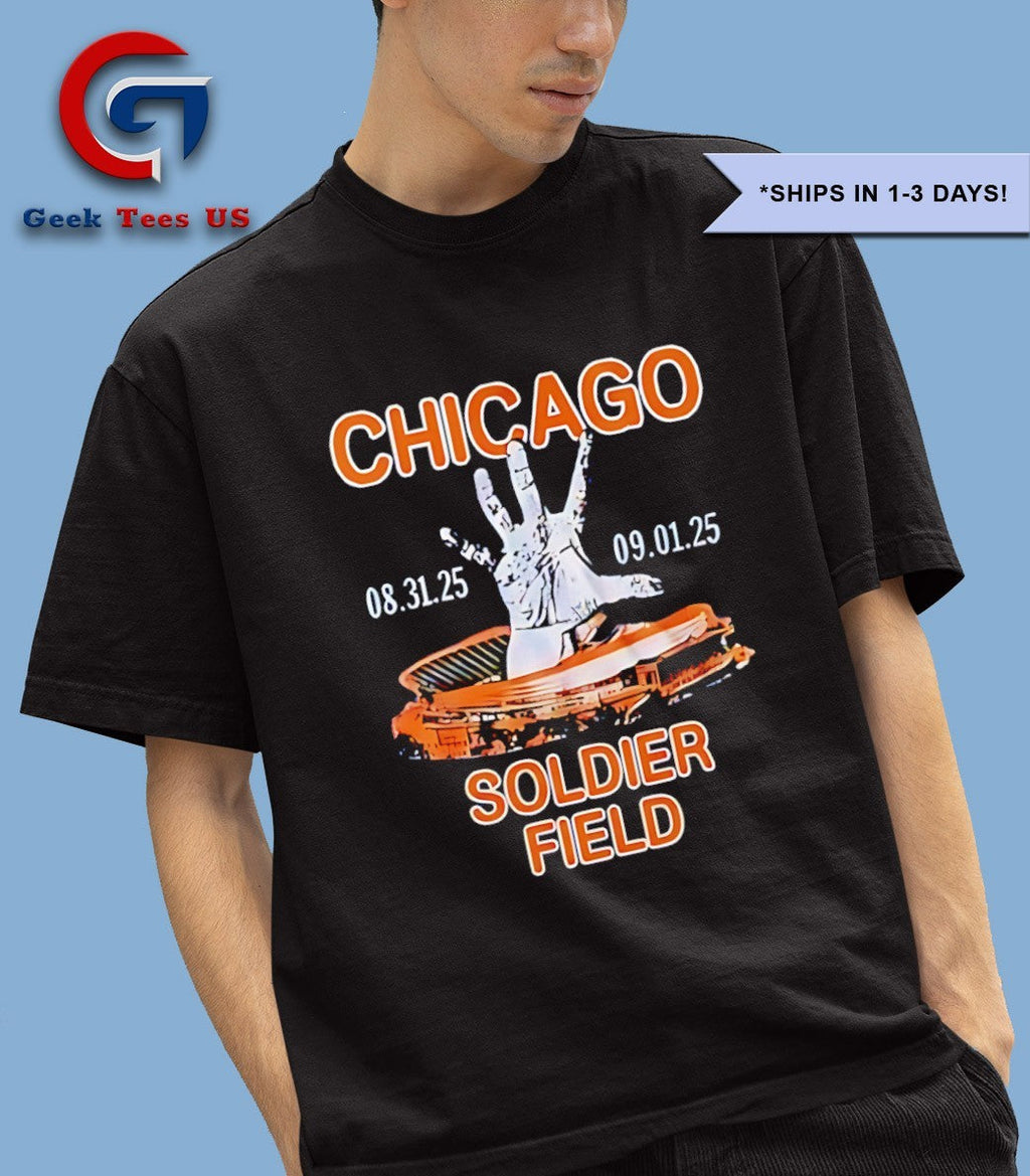 System of a Down 2025 Soldier Field Chicago Stadium hand shirt