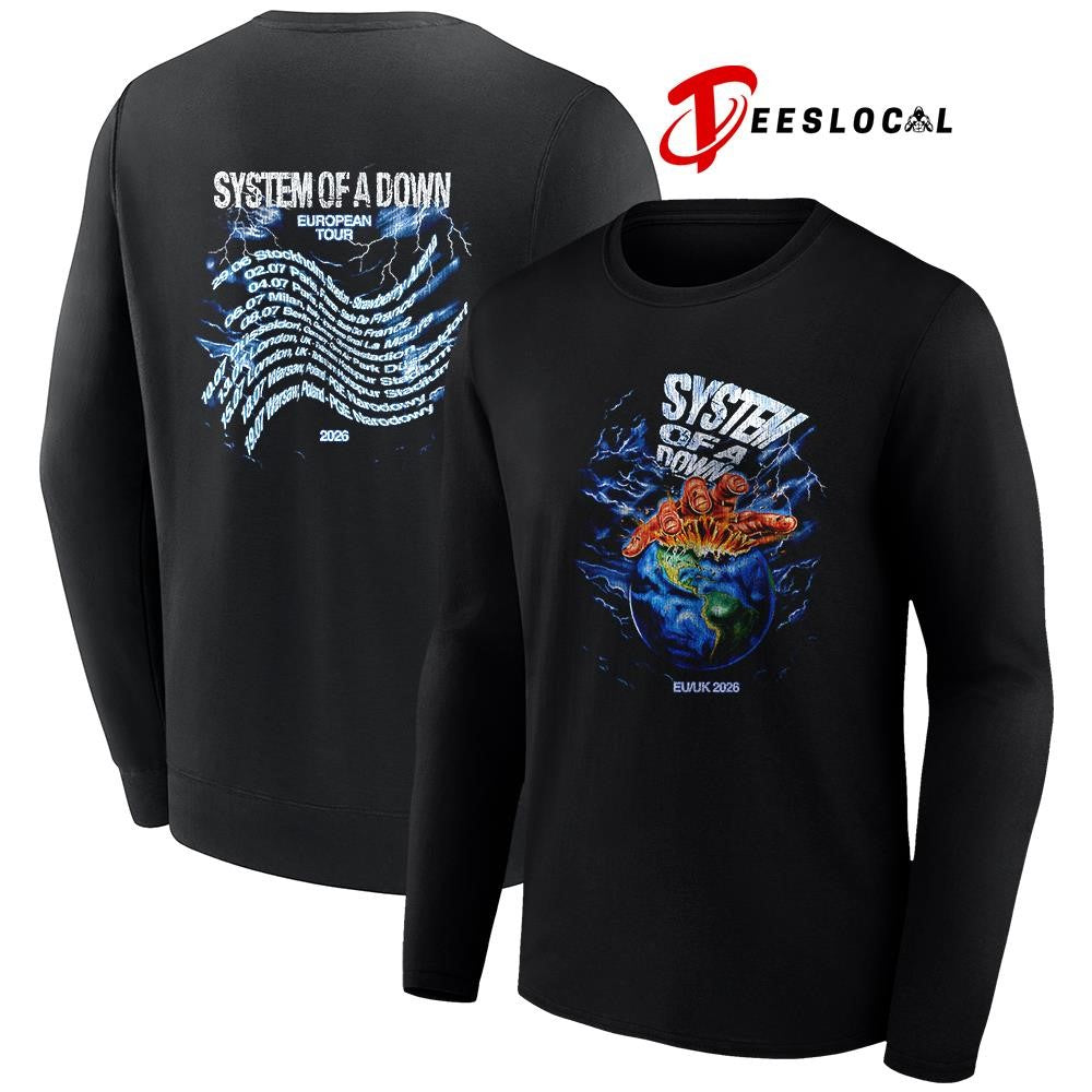 System of a down EU UK Europe tour dates schedule shirt