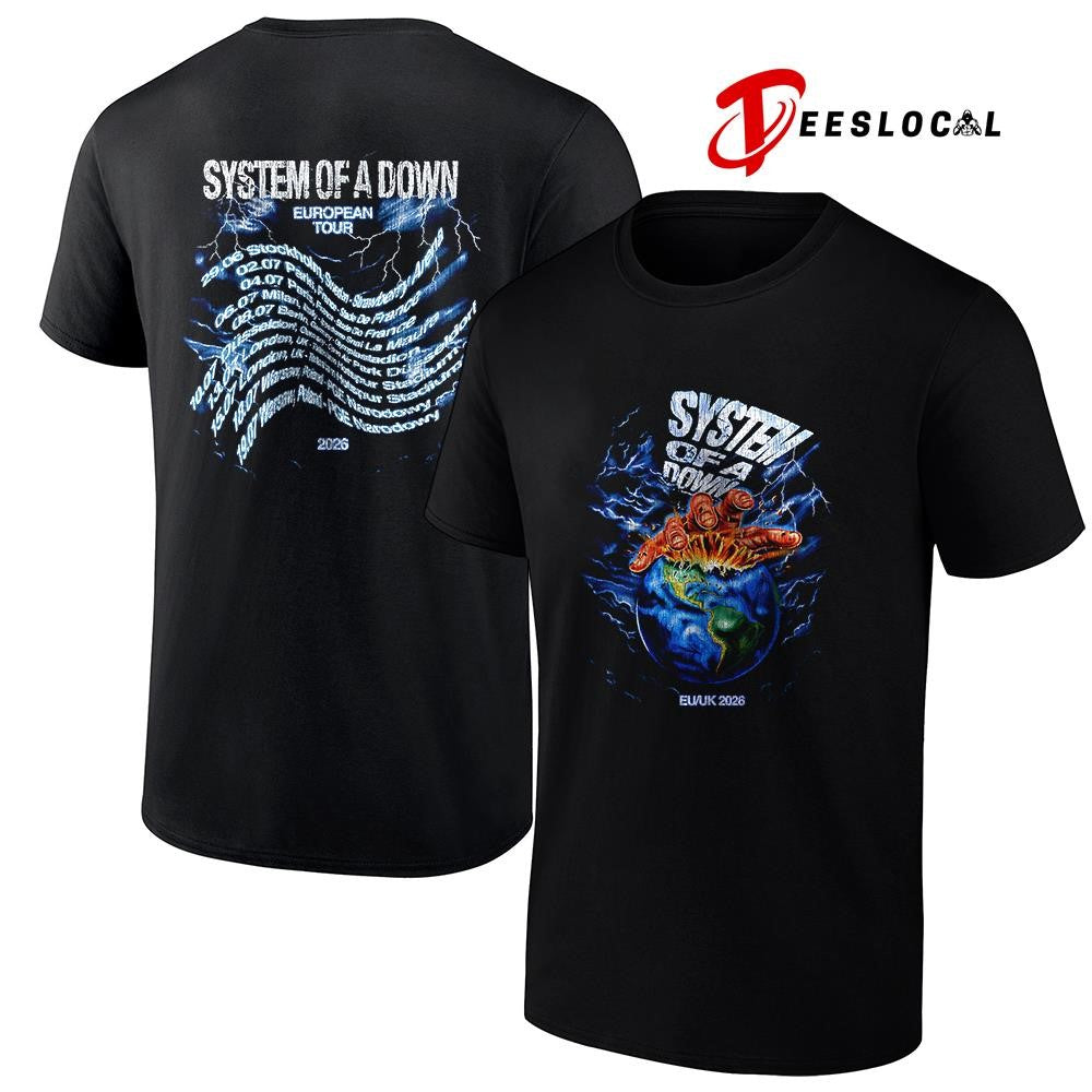 System of a down EU UK Europe tour dates schedule shirt
