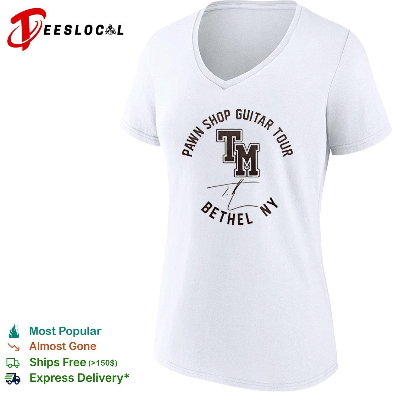 TM Pawn Shop Guitar Tour Bethel NY Signature shirt
