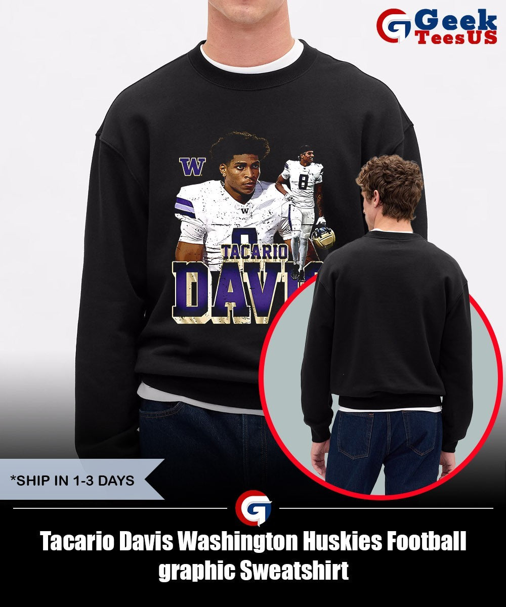 Tacario Davis Washington Huskies Football graphic shirt