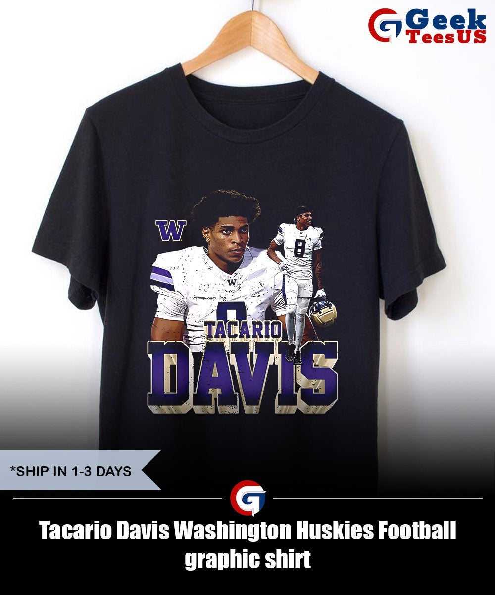 Tacario Davis Washington Huskies Football graphic shirt