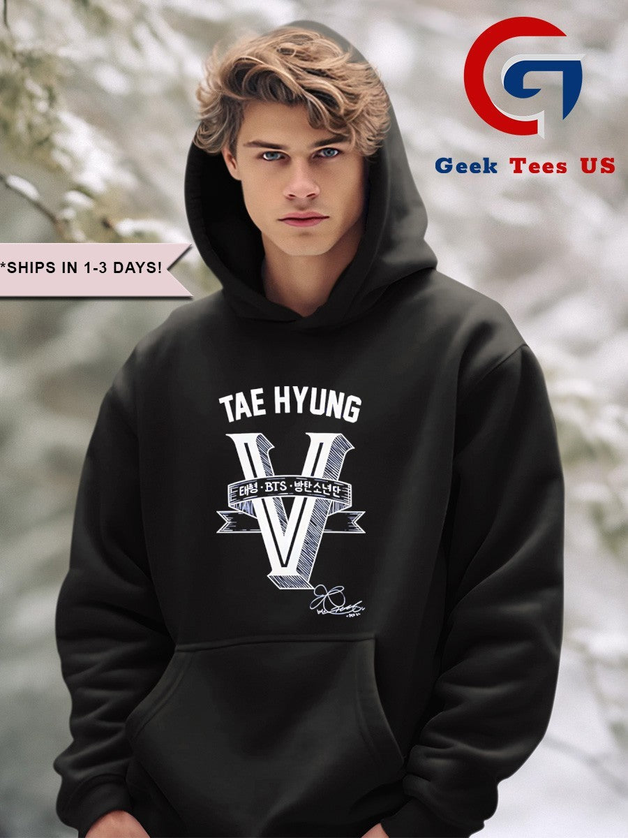 Tae Hyung V BTS Los Angeles Dodgers signature shirt