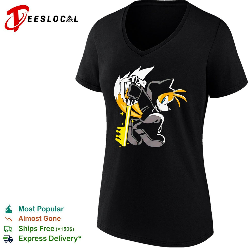 Tails the Fox in Organization XIII Cloak with Keyblade shirt