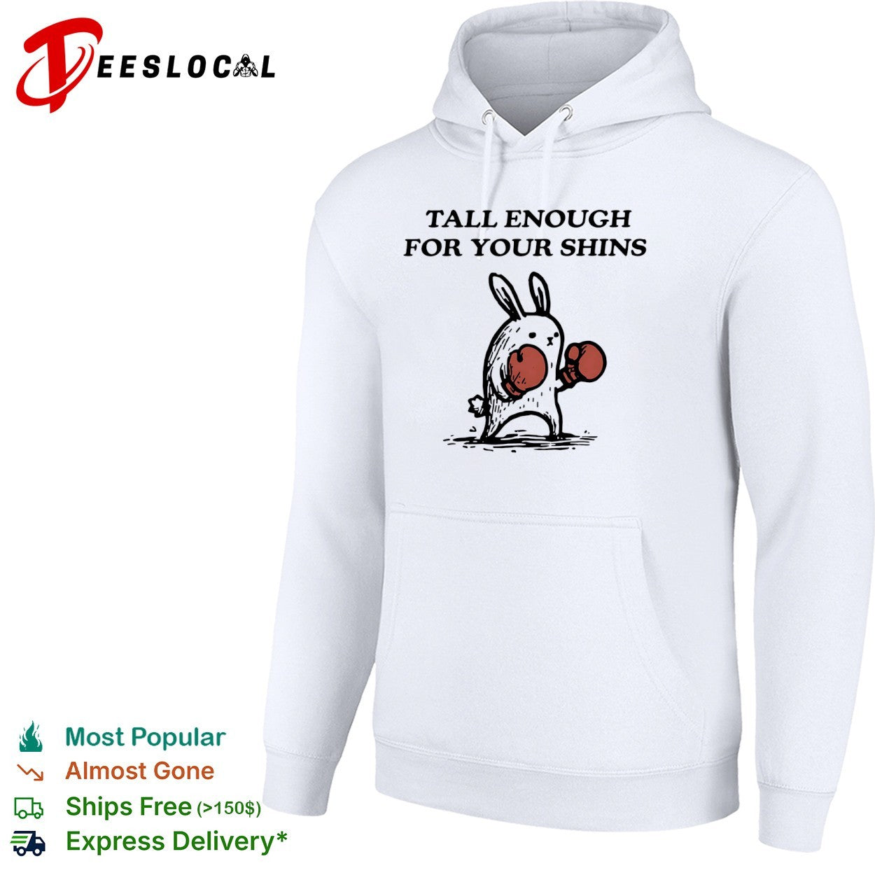 Tall Enough for Your Shins Boxing Rabbit shirt