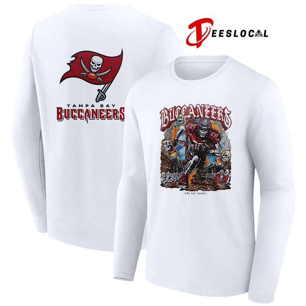 Tampa Bay Buccaneers fire the cannons skeleton art graphic shirt