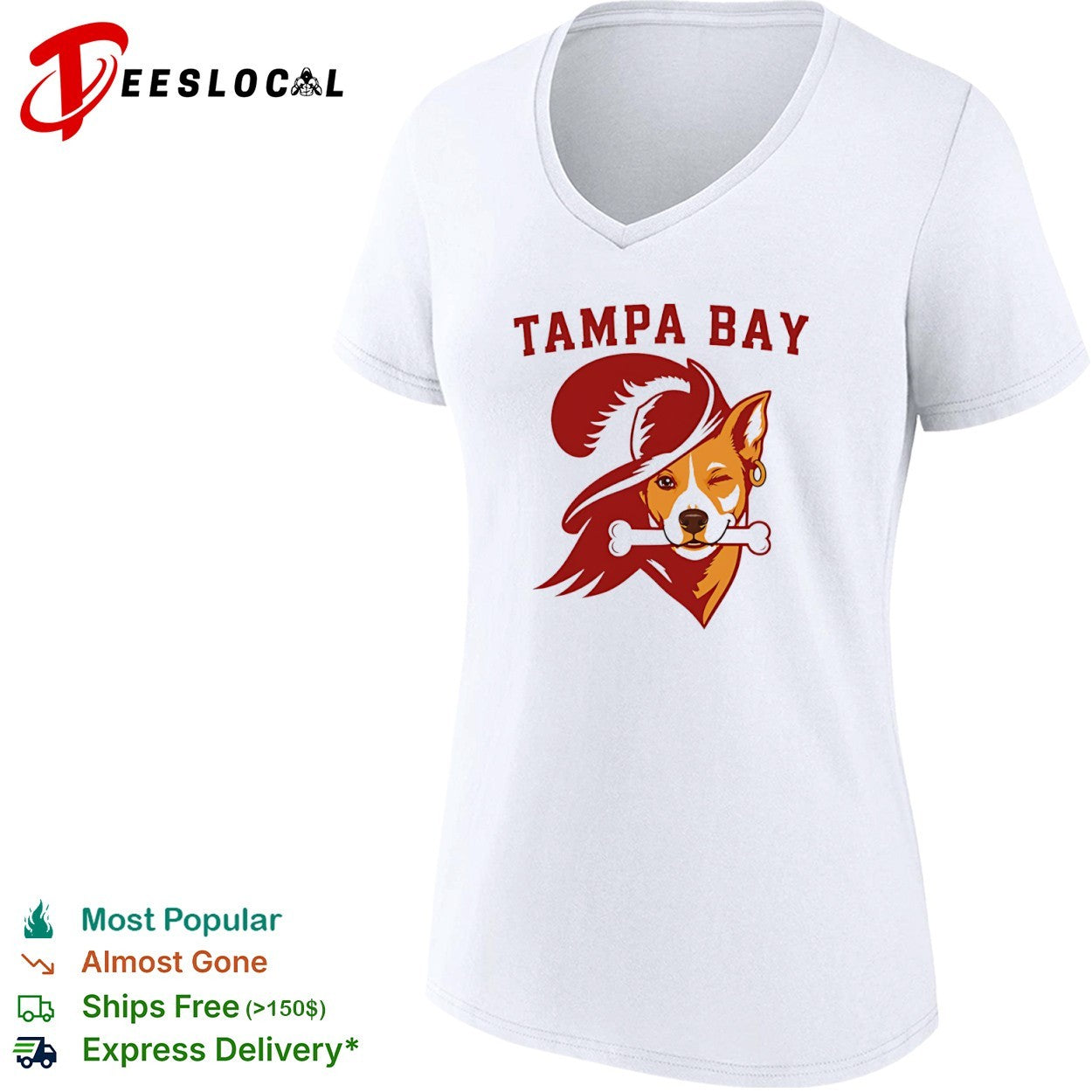 Tampa Bay Dog Pirate with Bone football fan shirt