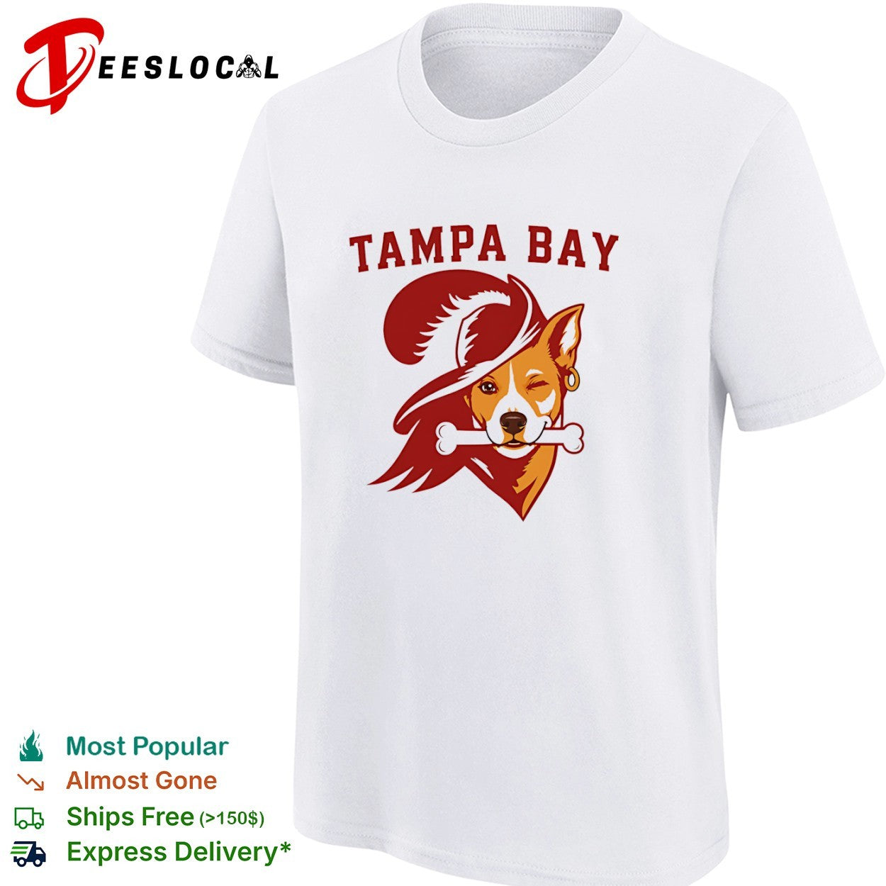 Tampa Bay Dog Pirate with Bone football fan shirt