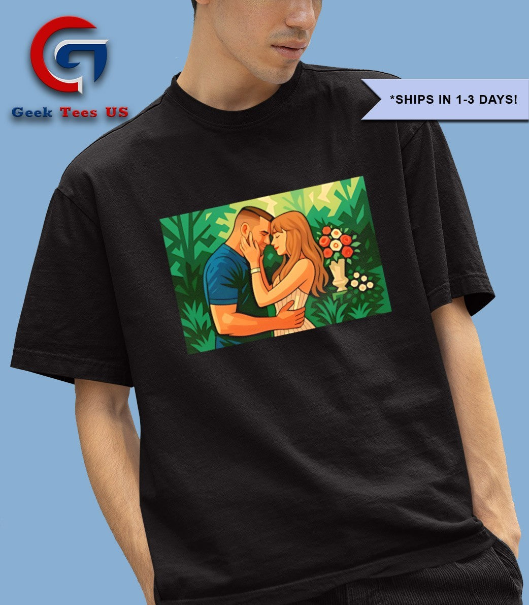 Taylor and Travis Kelce Engagement 2025 Romantic shirt