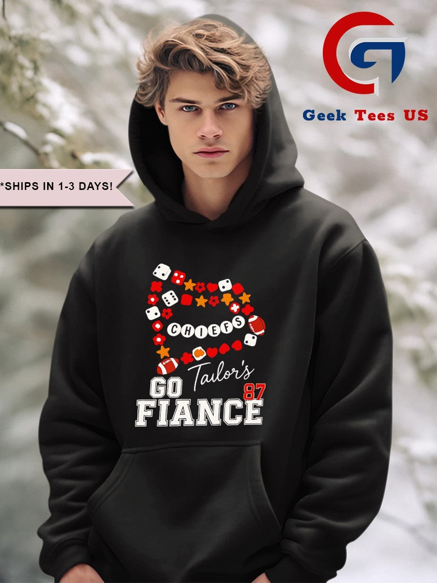 Taylor’s go Fiance 87 Travis Kelce Kansas City Chiefs shirt
