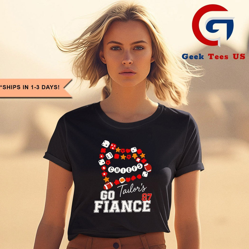 Taylor’s go Fiance 87 Travis Kelce Kansas City Chiefs shirt