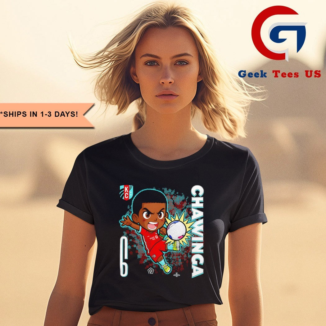 Temwa Chawinga Kansas City Current NWSL chibi graphic shirt