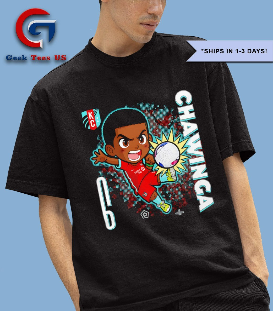Temwa Chawinga Kansas City Current NWSL chibi graphic shirt