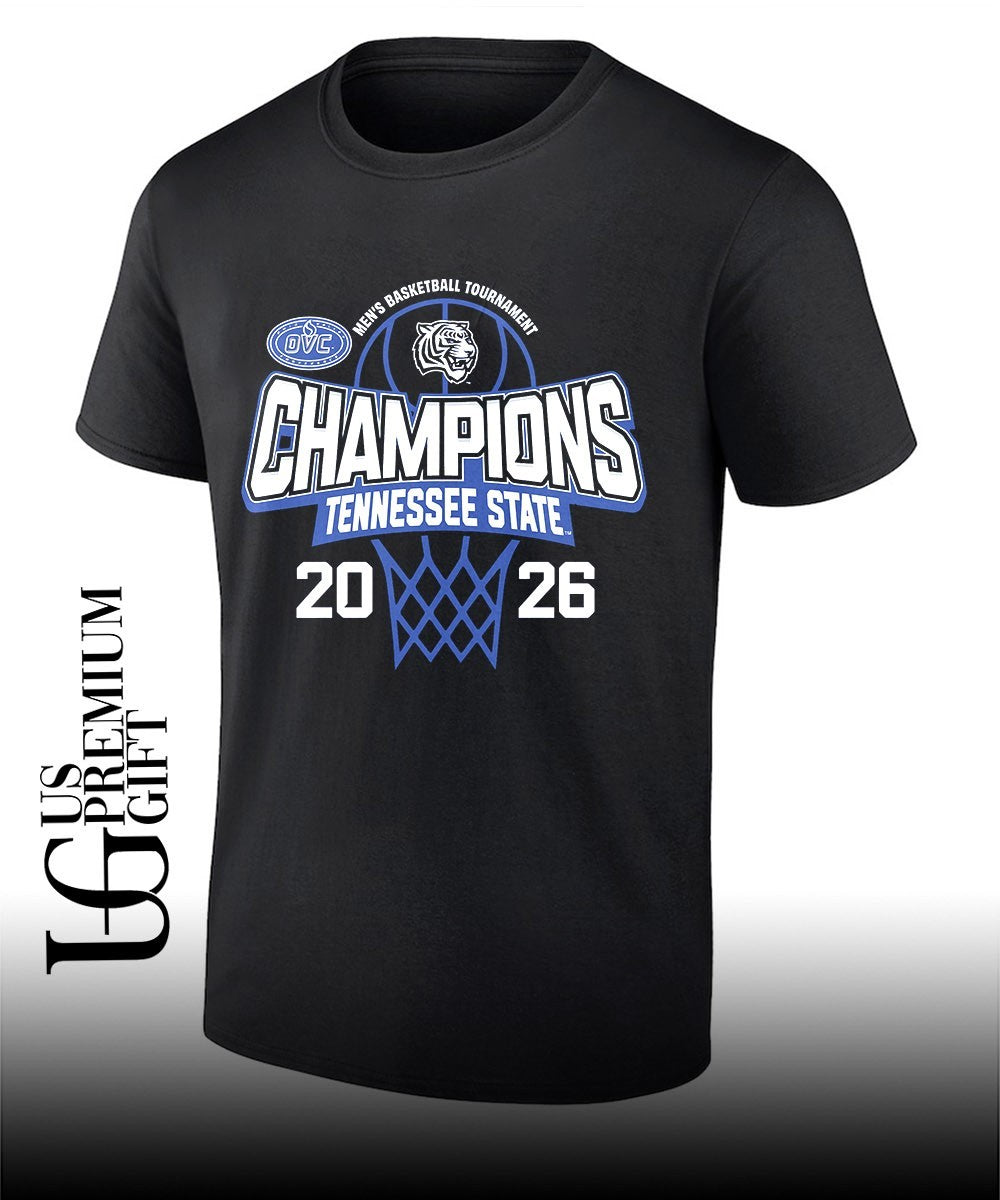 Tennessee State University Men’s Basketball 2026 OVC Tournament Champions shirt