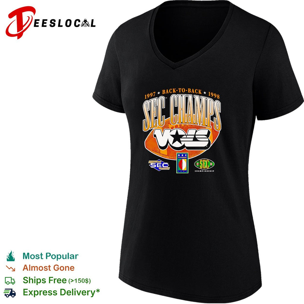 Tennessee Volunteers Vols SEC champs back to back 1997 1998 football shirt