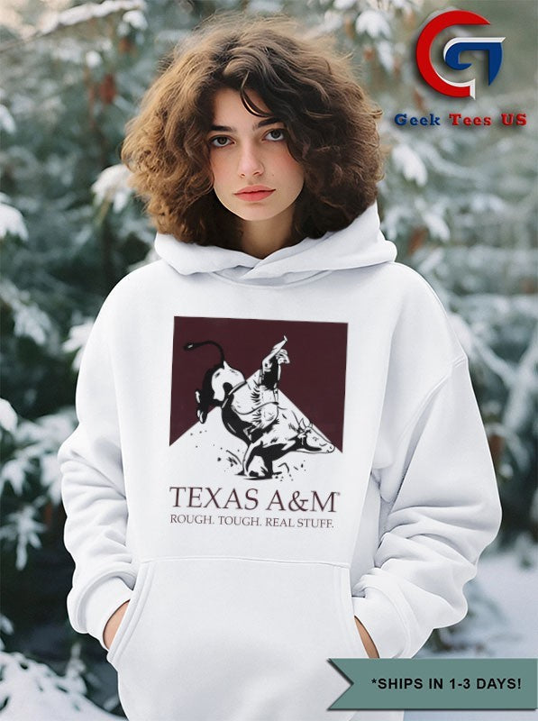 Texas A&M rough tough bull rider shirt