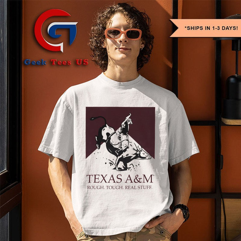 Texas A&M rough tough bull rider shirt