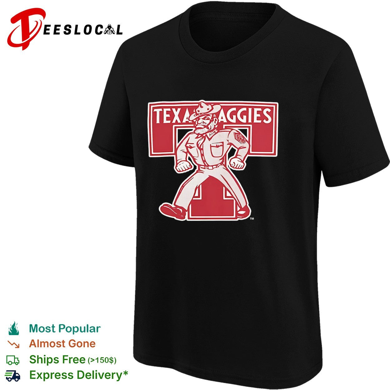 Texas Aggies Reveille Mascot Logo Station shirt