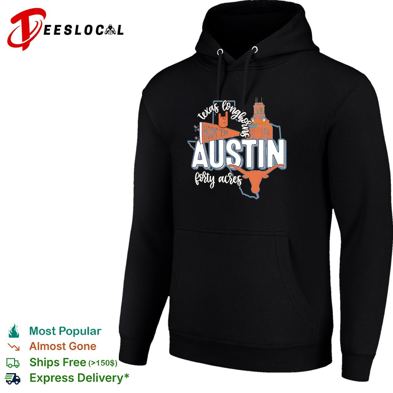 Texas Longhorns Austin Forty Acres Hook ‘Em shirt