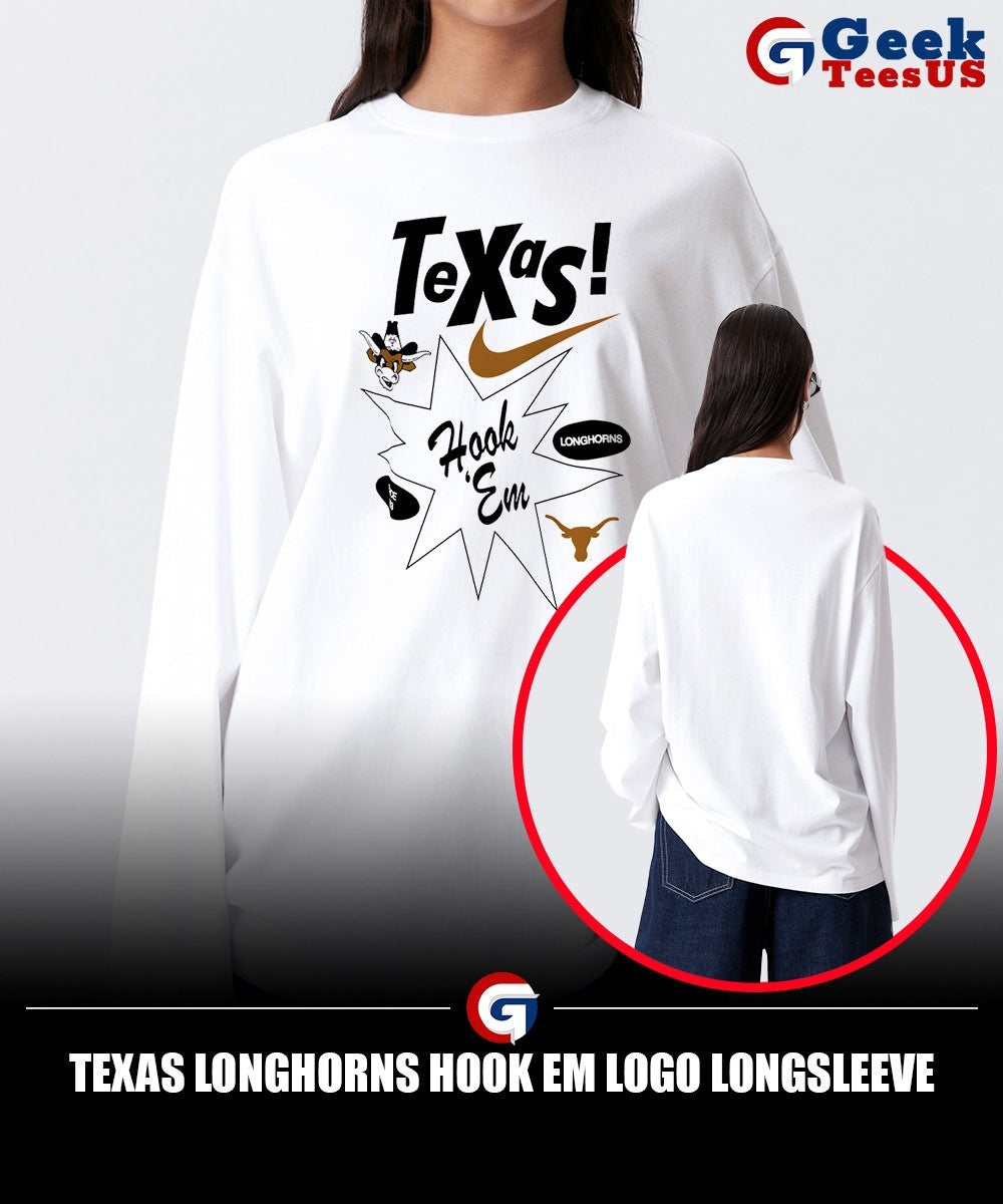 Texas Longhorns Hook Em logo shirt