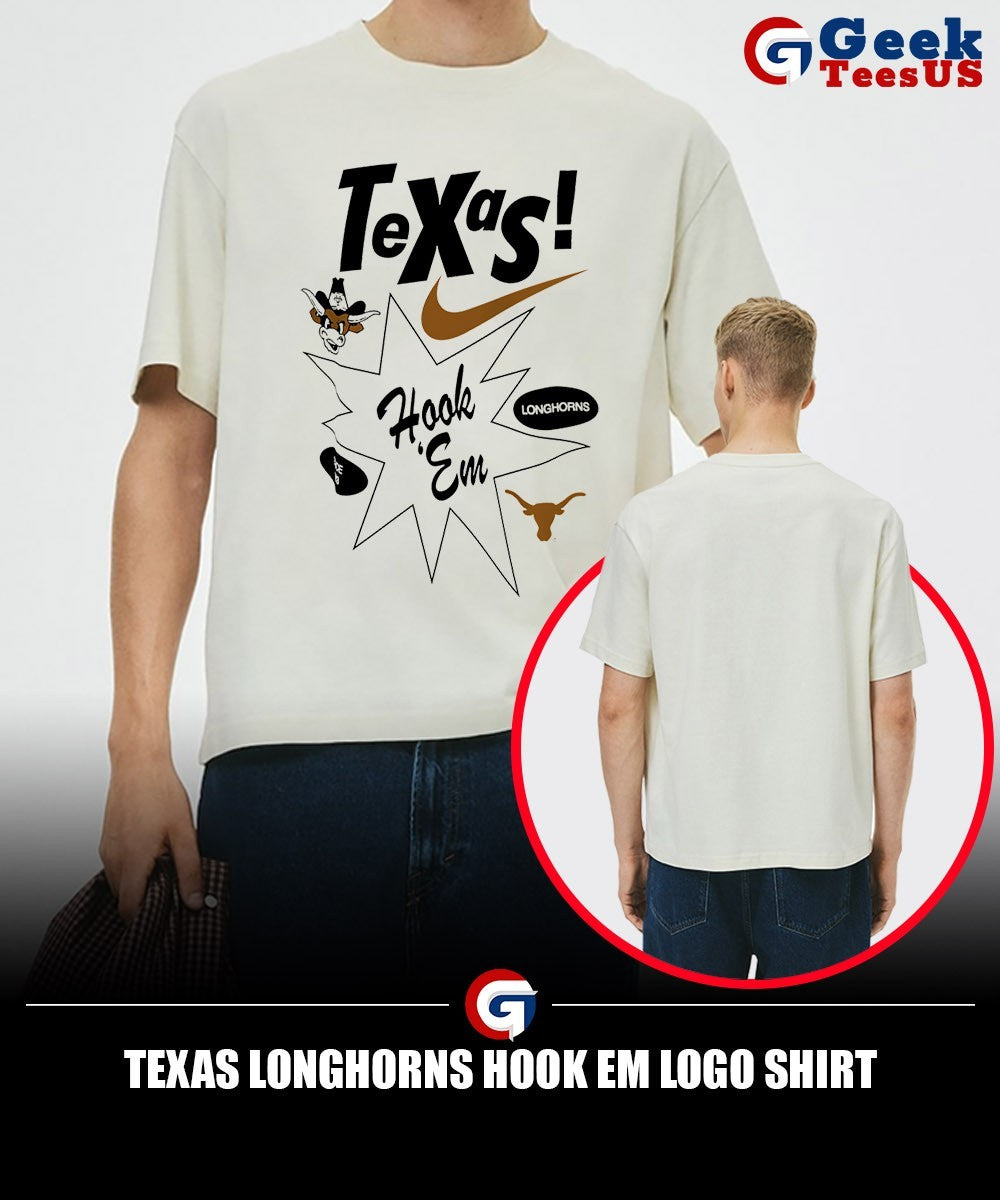 Texas Longhorns Hook Em logo shirt