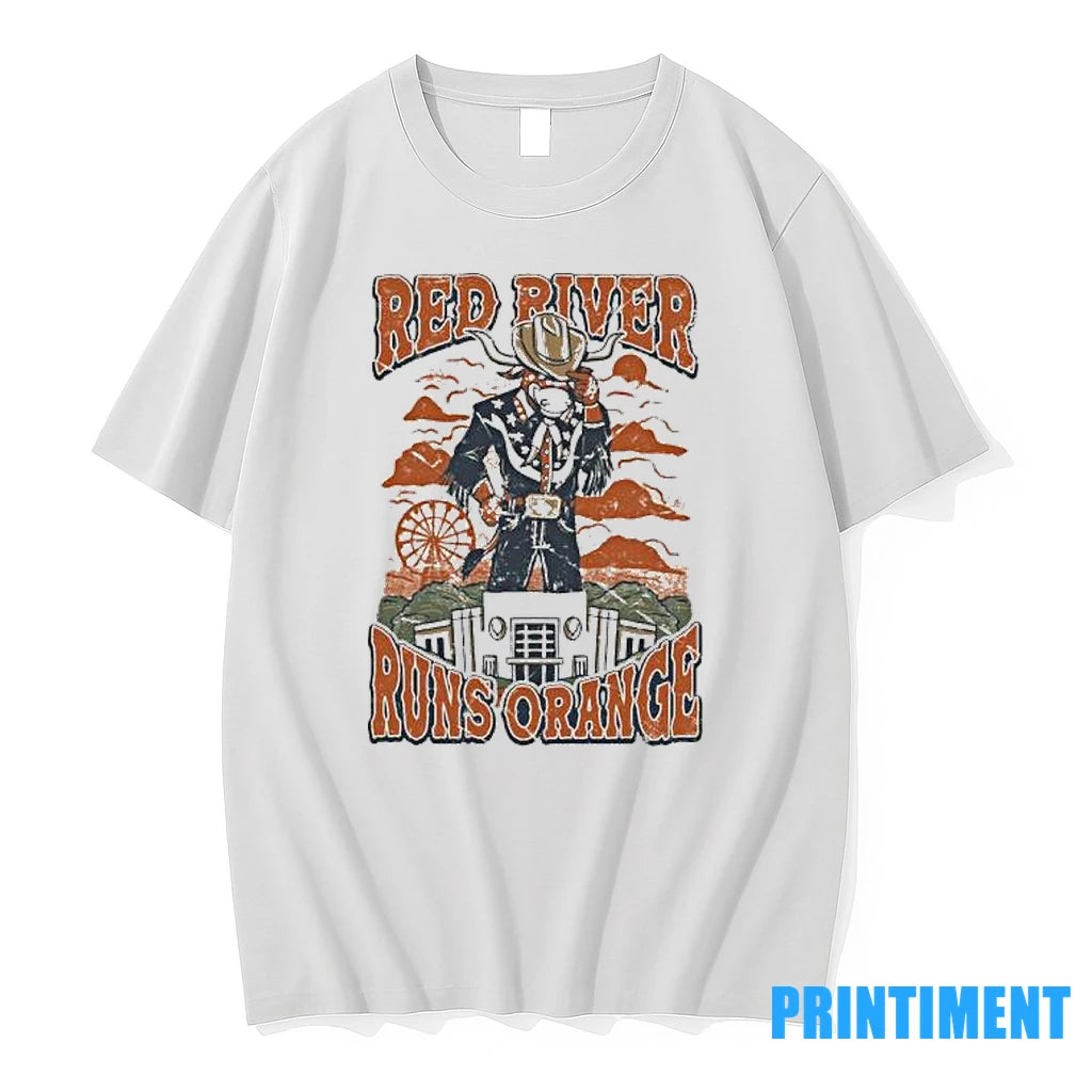 Texas Longhorns Red River Runs Orange Tshirts Sweater