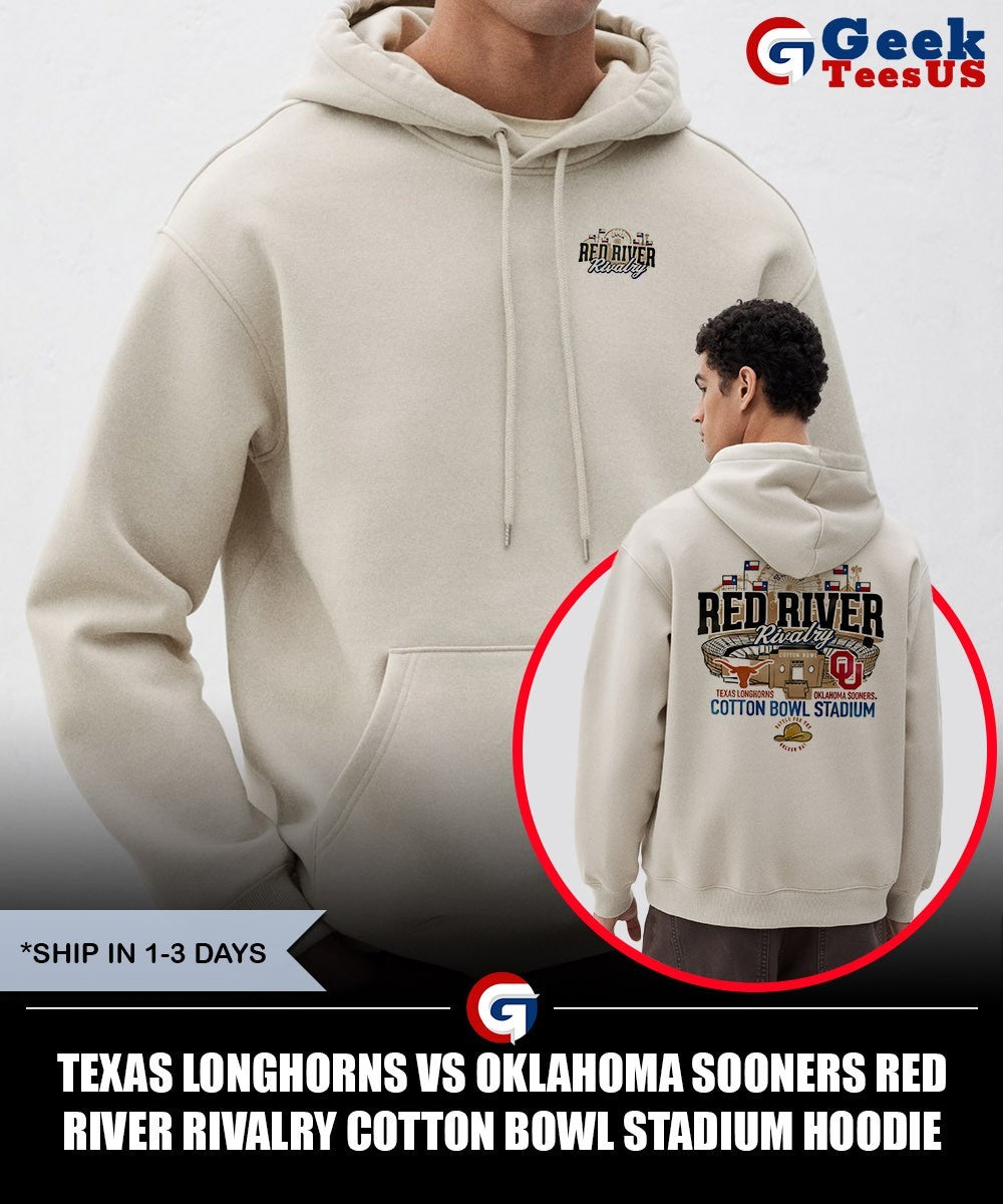 Texas Longhorns vs Oklahoma Sooners Red River Rivalry Cotton Bowl Stadium shirt