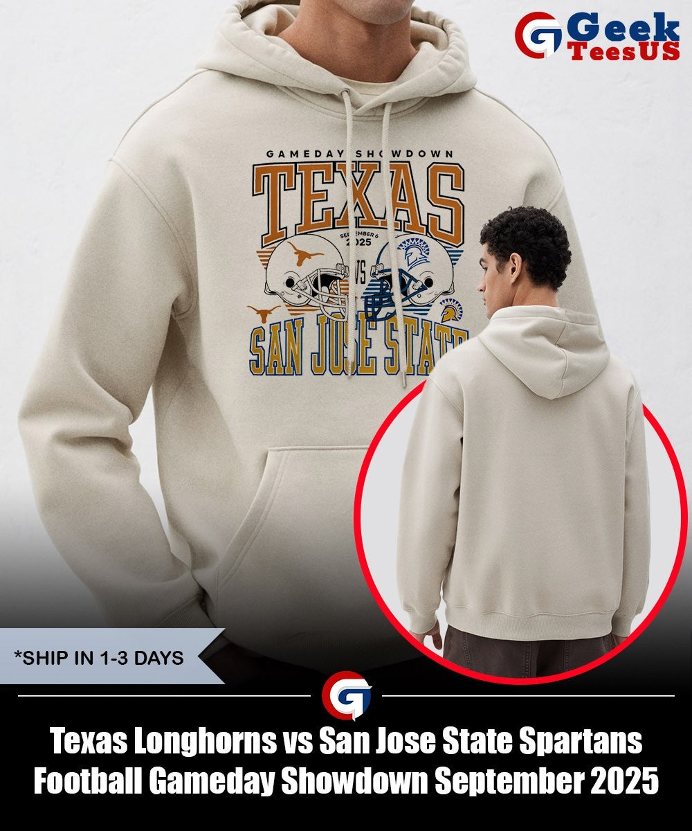 Texas Longhorns vs San Jose State Spartans Football Gameday Showdown September 2025 helmet shirt