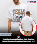 Texas Longhorns vs San Jose State Spartans Football Gameday Showdown September 2025 helmet shirt