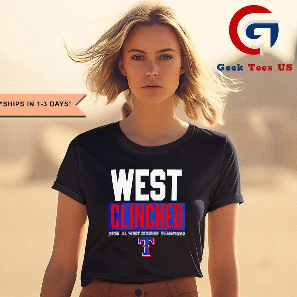 Texas Rangers Playoffs Clinched AL West Division Champions 2025 shirt