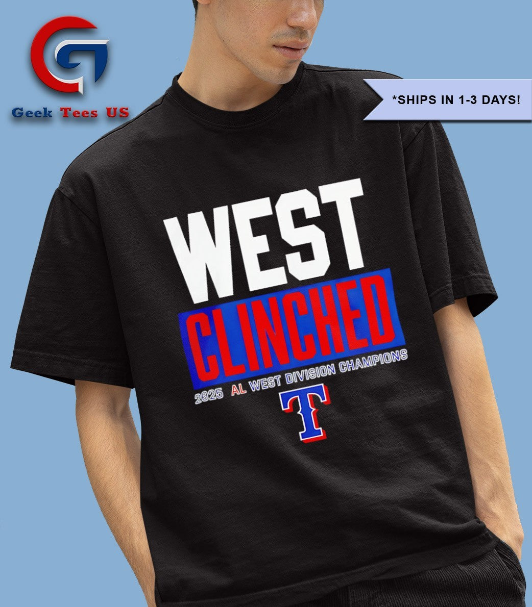 Texas Rangers Playoffs Clinched AL West Division Champions 2025 shirt