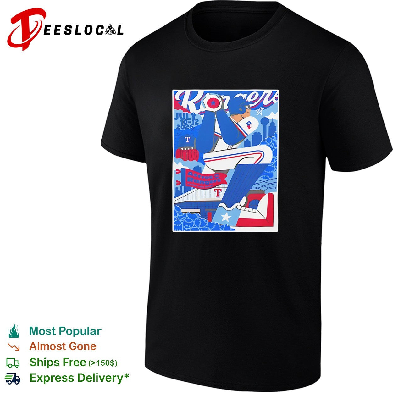 Texas Rangers vs Houston Astros July 10-12 2026 Down the Hall Poster shirt