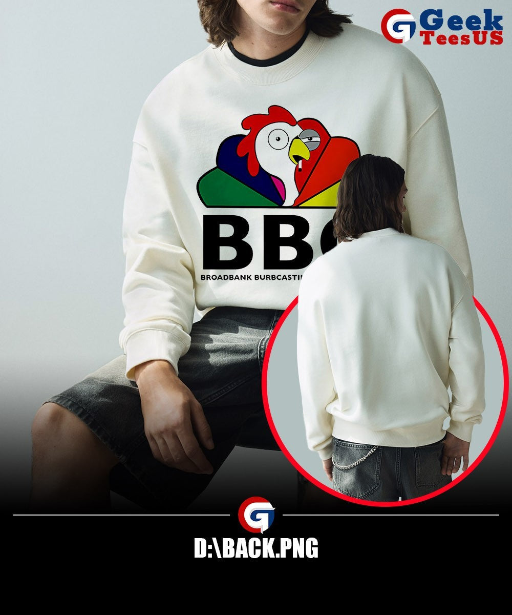 The BBC Broadbank Burbcasting Corporation shirt