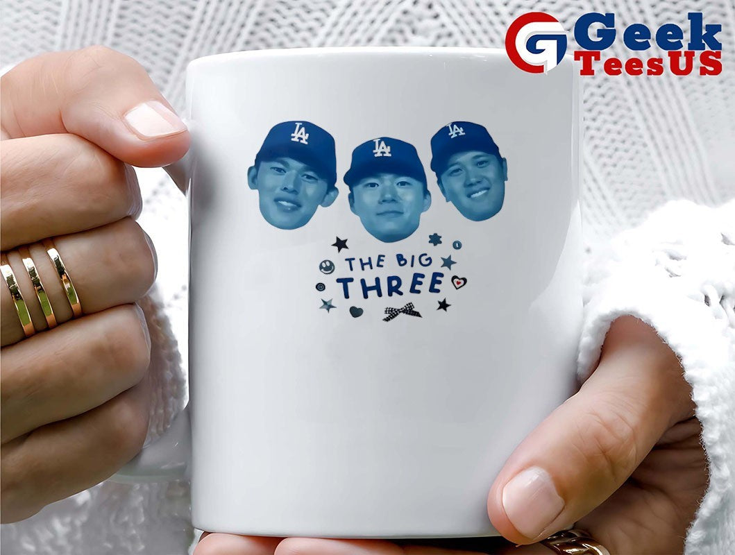 The Big Three big head Dodgers players World Series 2025 shirt