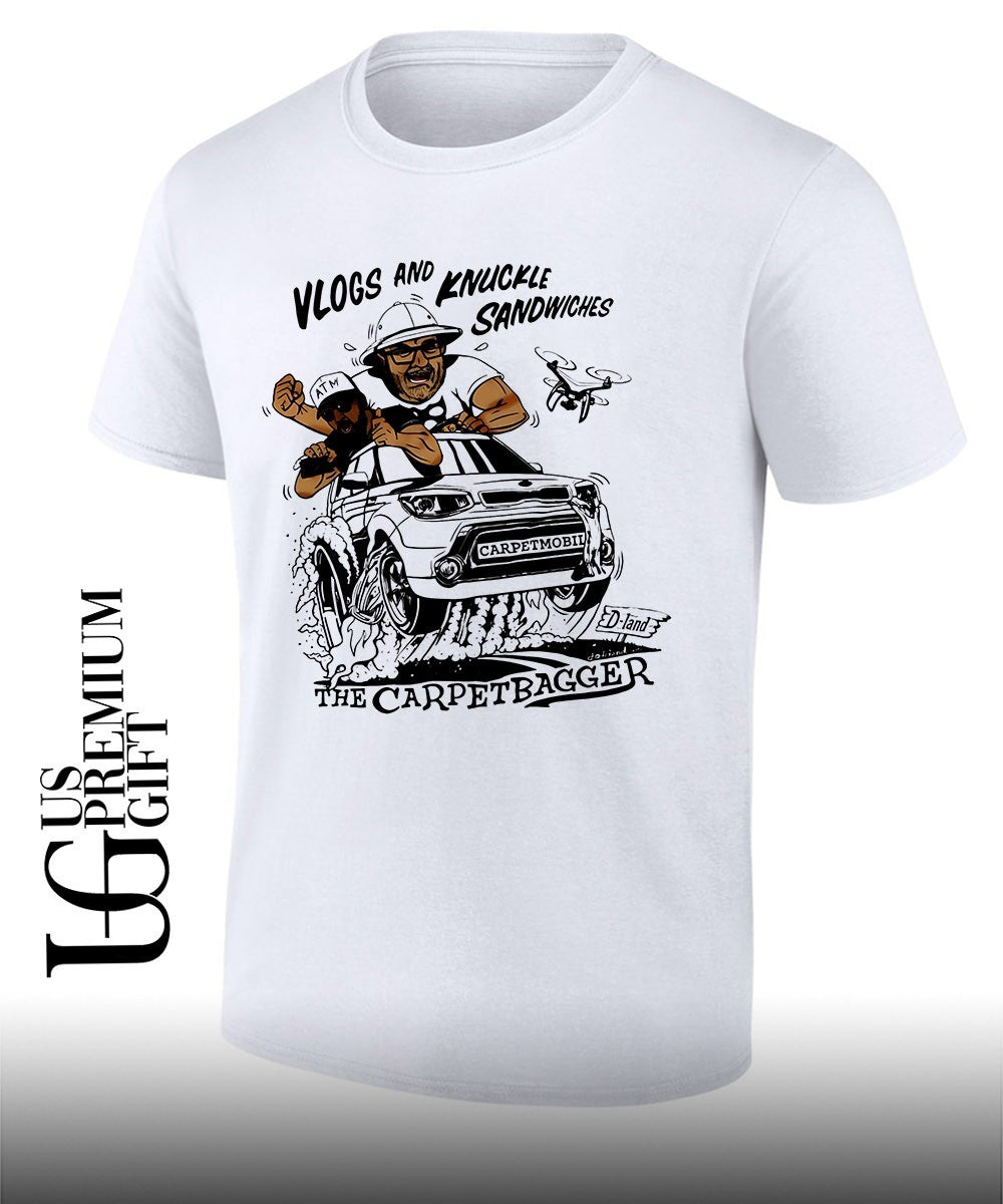 The Carpetbagger Vlogs and Knuckle Sandwiches Carpetmobil shirt