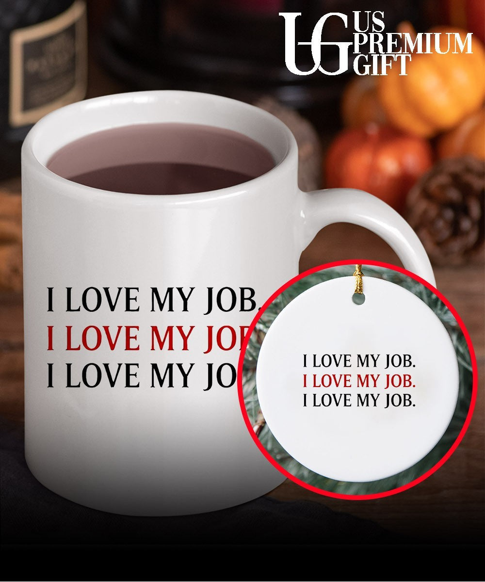 The Devil wearing I Love My Job shirt