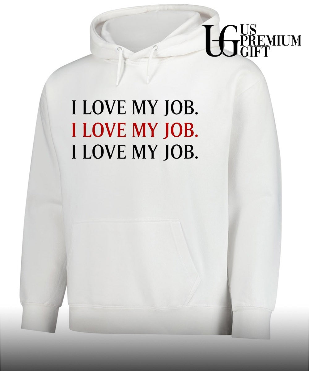 The Devil wearing I Love My Job shirt