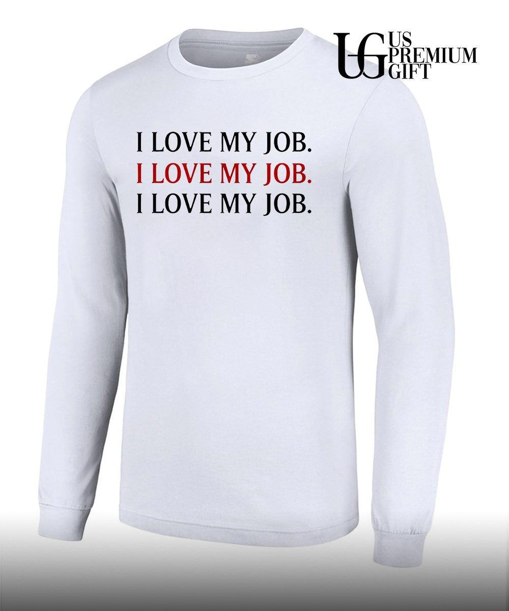 The Devil wearing I Love My Job shirt