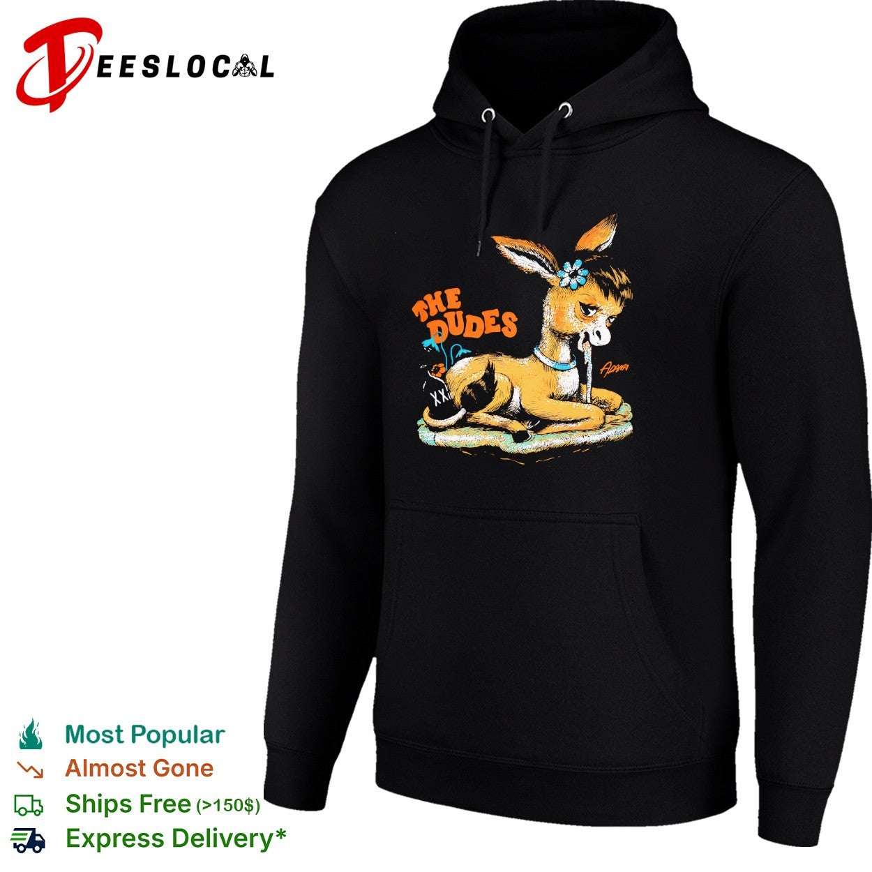 The Dudes donkey mascot shirt