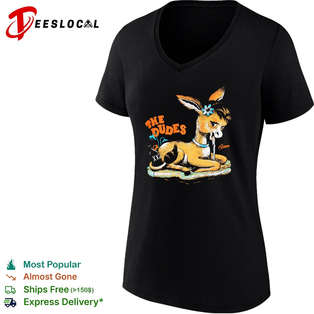 The Dudes donkey mascot shirt