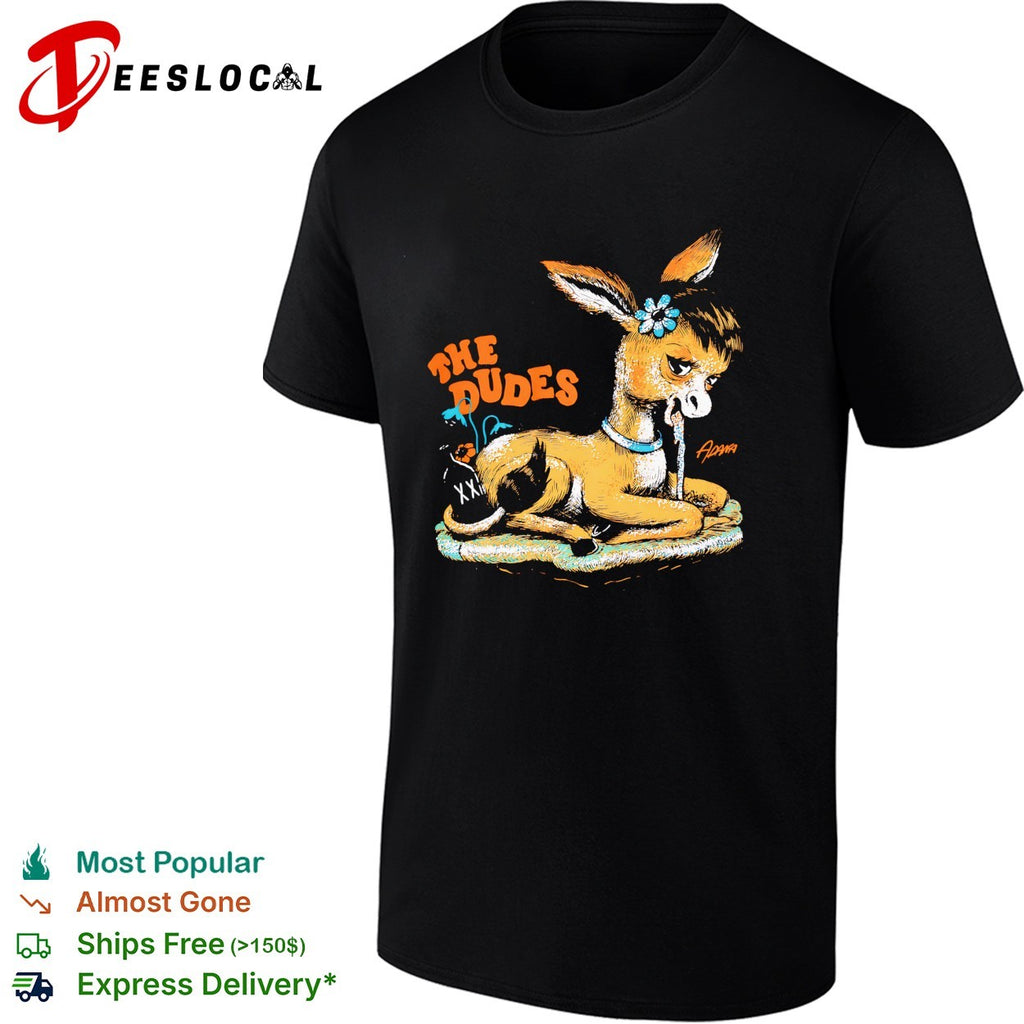 The Dudes donkey mascot shirt