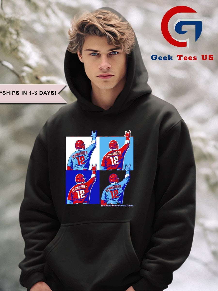 The Four-Schwarbomb Game Kyle Schwarber Philadelphia Phillies Baseball shirt